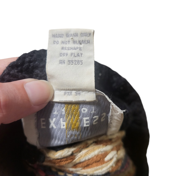 Express Tricot hand knit multicolor sweater, mock neck, size small - Picture 4 of 4